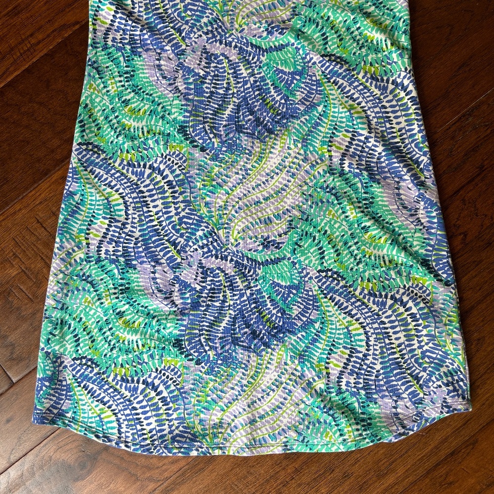 Lilly Pulitzer Tammy T-Shirt Dress Size XS Small Blue Current Fantasea - Picture 10 of 13